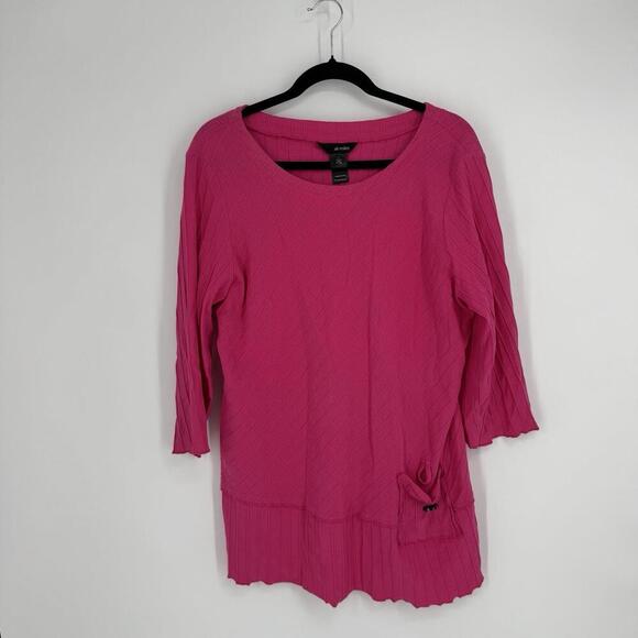 Ali Miles top Women’s large L pink tunic  workwear business office casual blouse - Picture 1 of 5